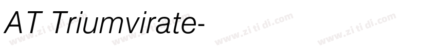 AT Triumvirate字体转换
